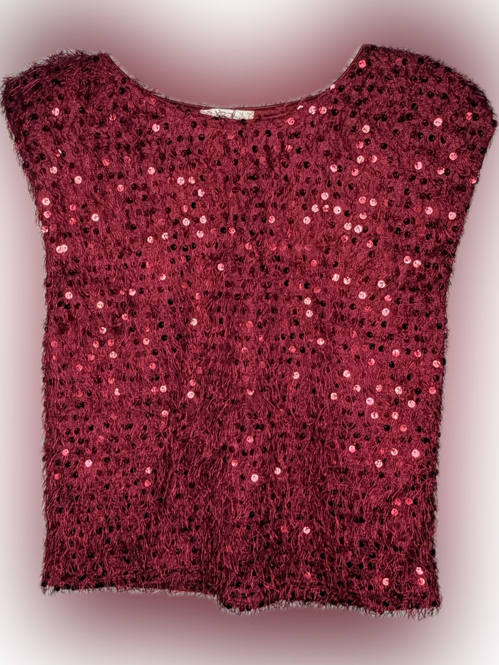 Easel Los Angeles Red Sequin Top